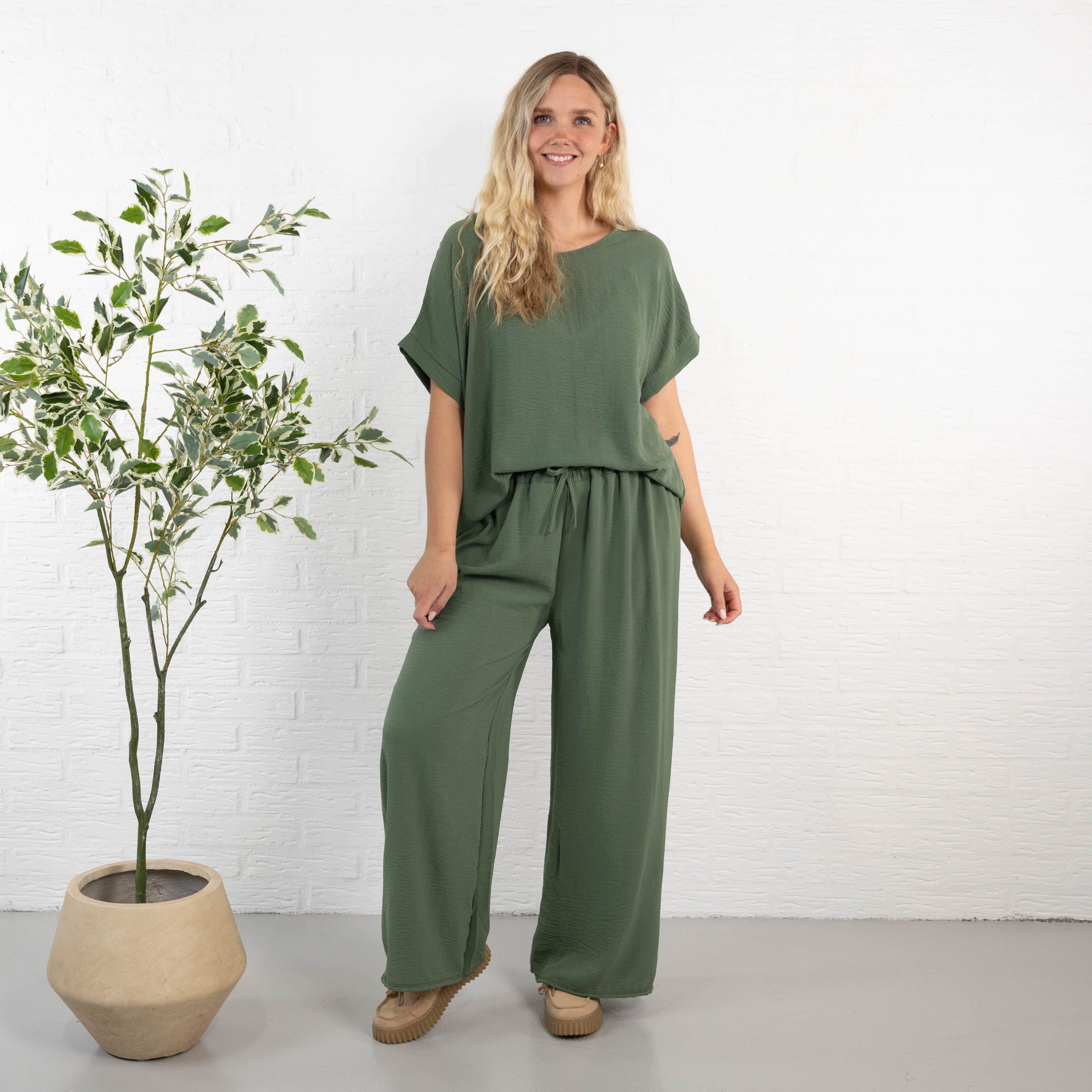 Marianne 2 delt sæt, Khaki