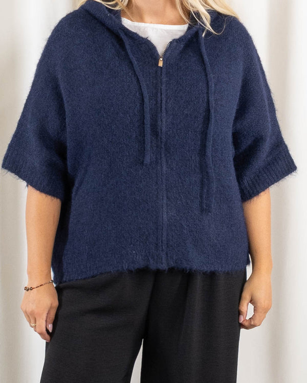 Maddie strikcardigan, Blå