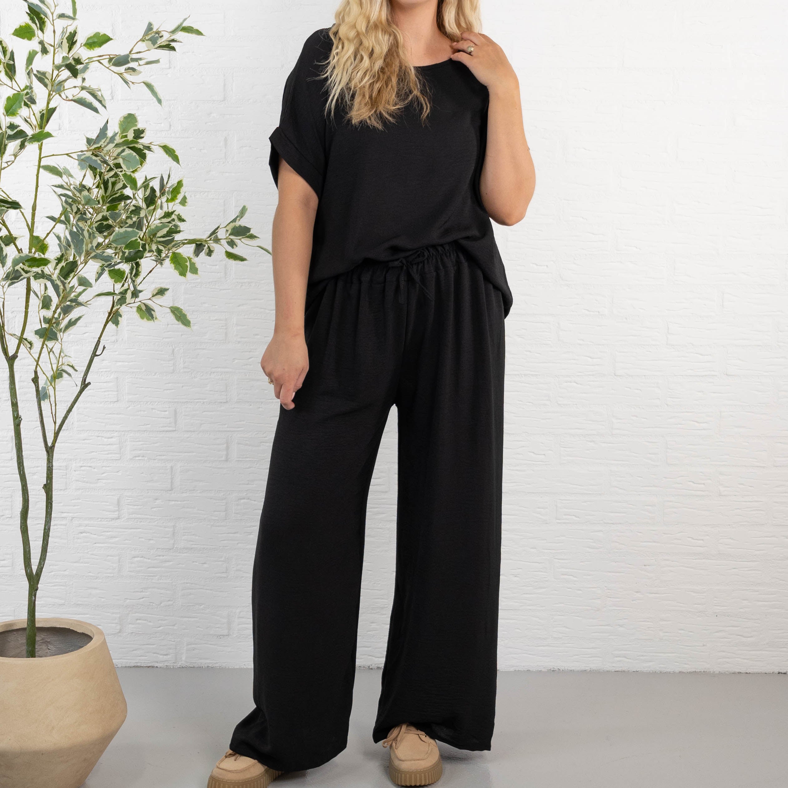 Marianne 2 delt sæt, Sort