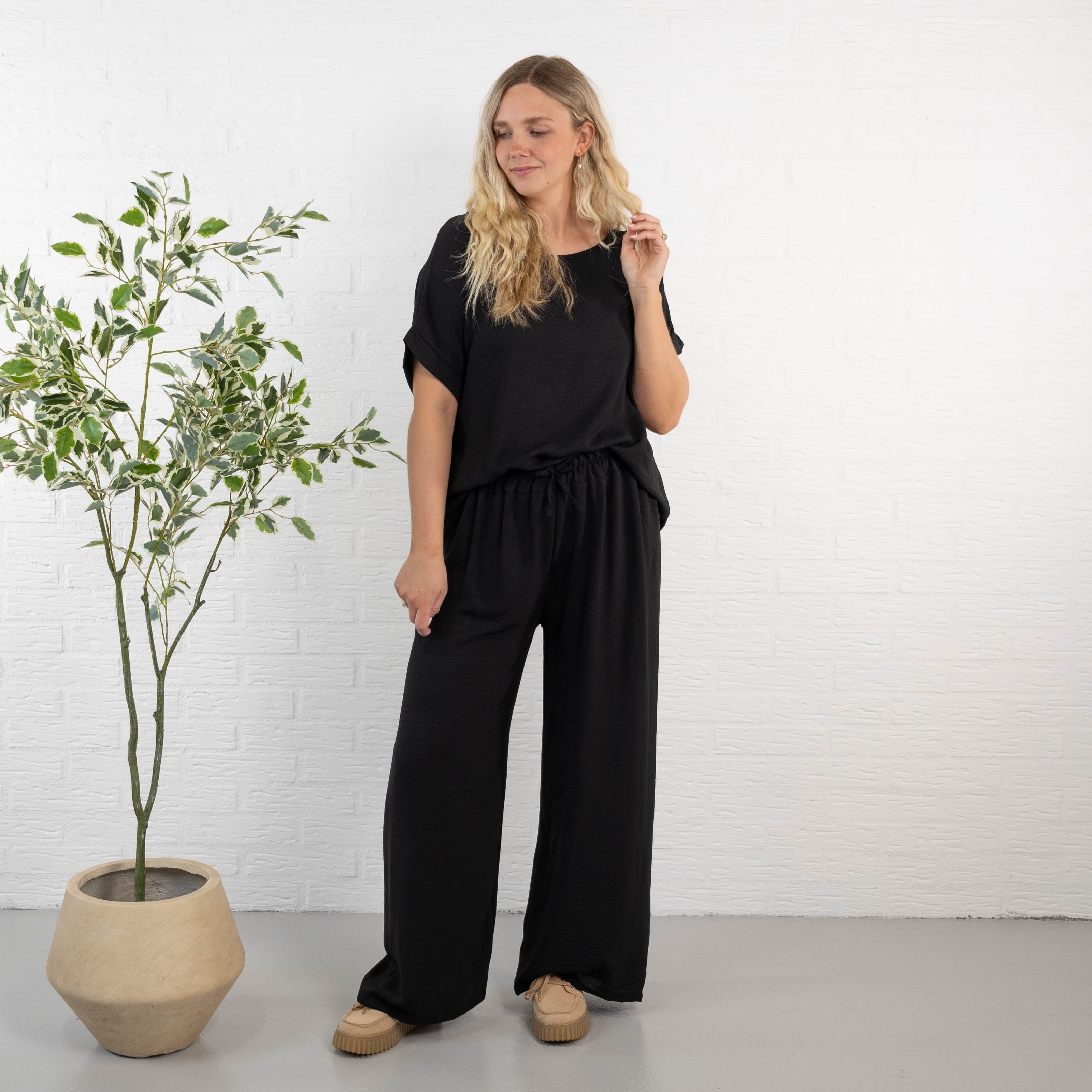 Marianne 2 delt sæt, Sort