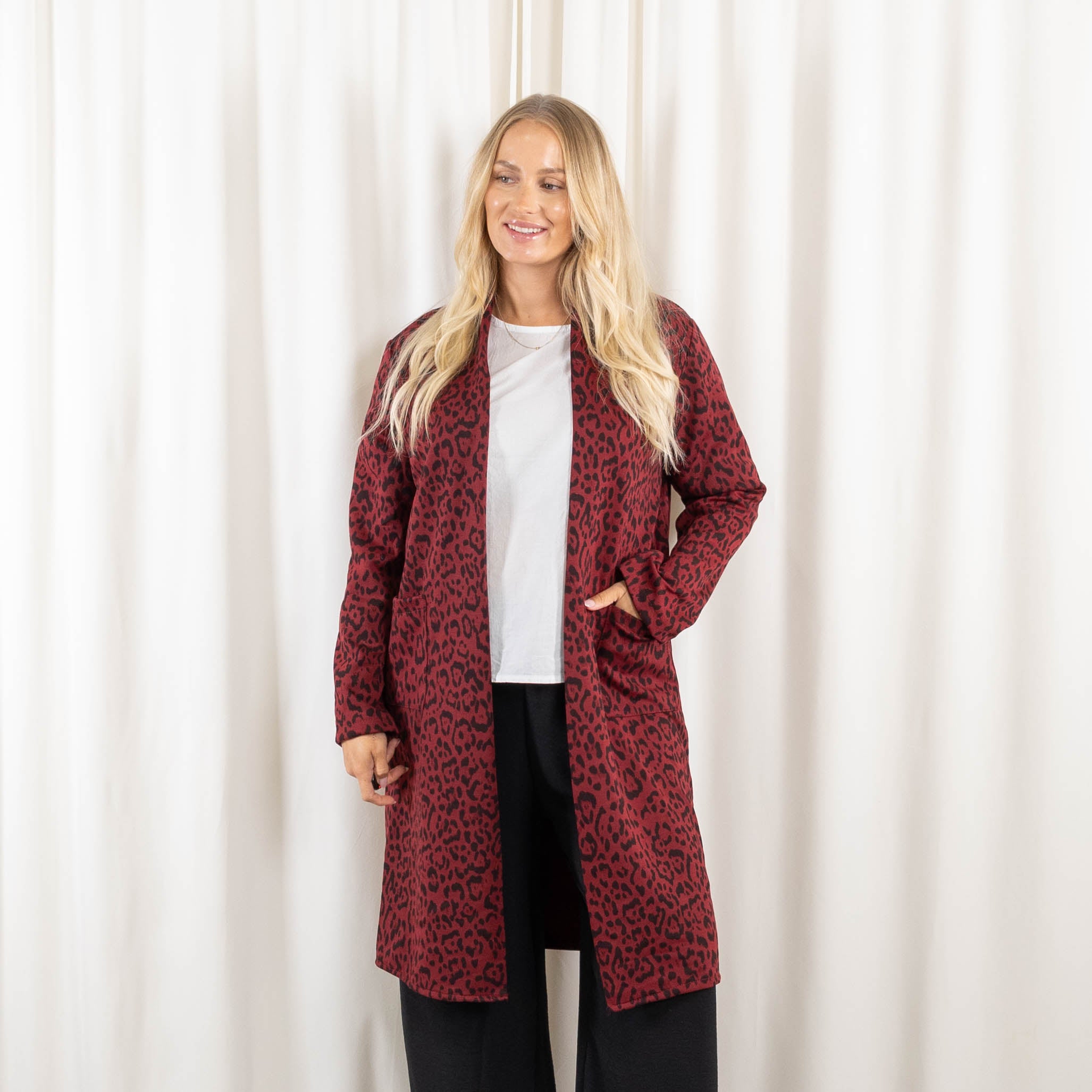 Britta cardigan, Bordeaux