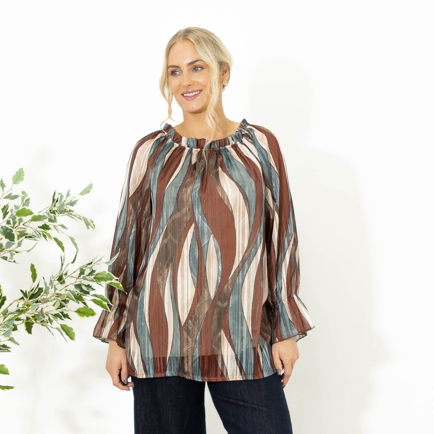 Lisbeth rundhals overdel, Bordeaux