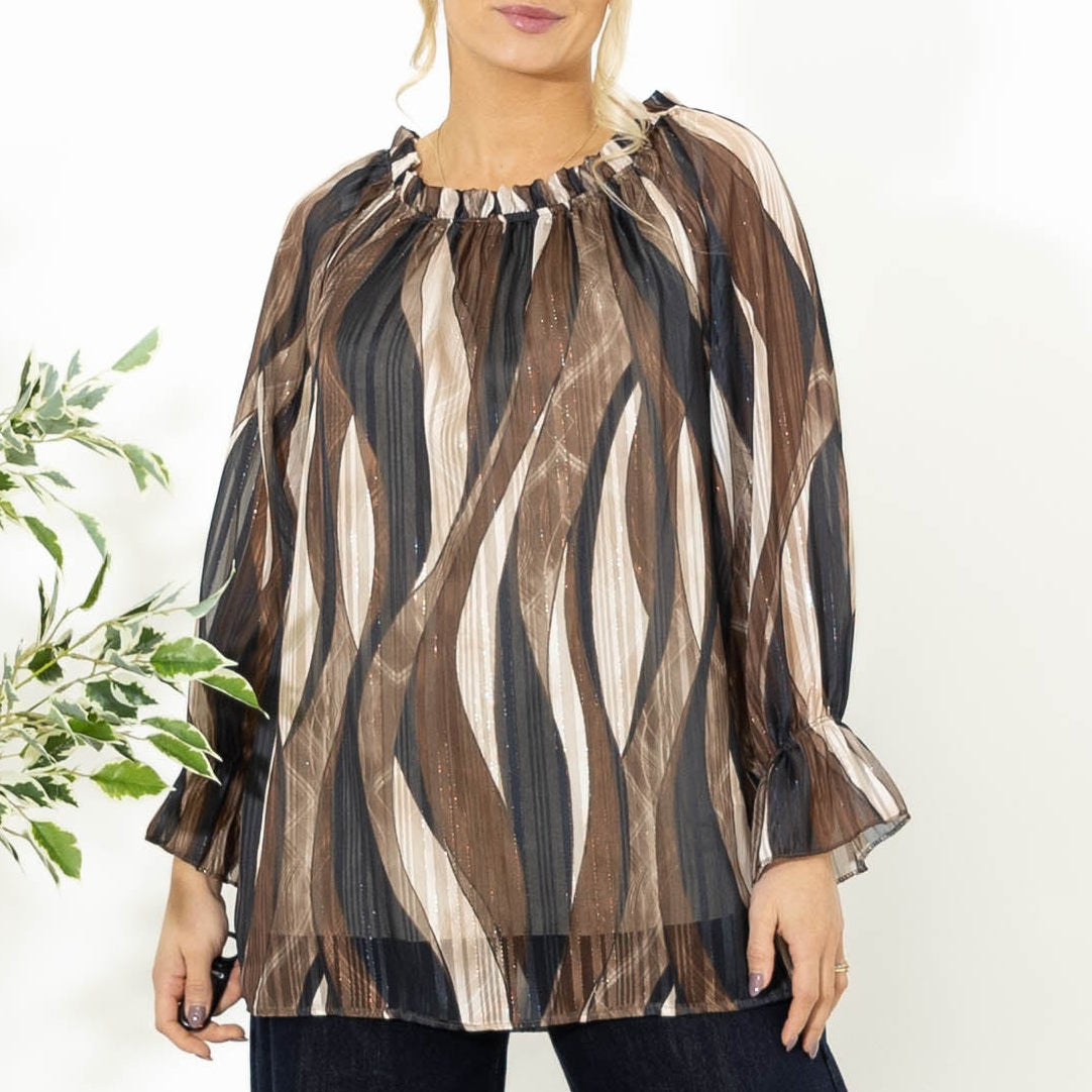 Lisbeth rundhals overdel, Sort