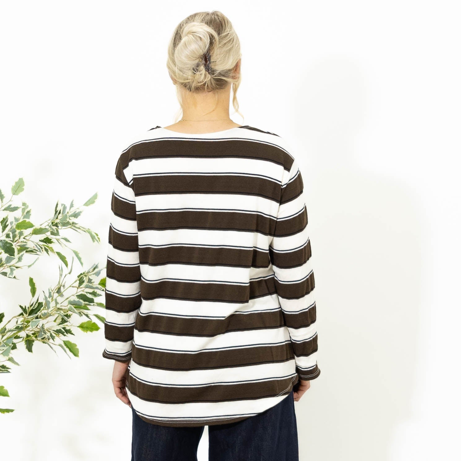 Ilsa stribet viskose strik, Choko