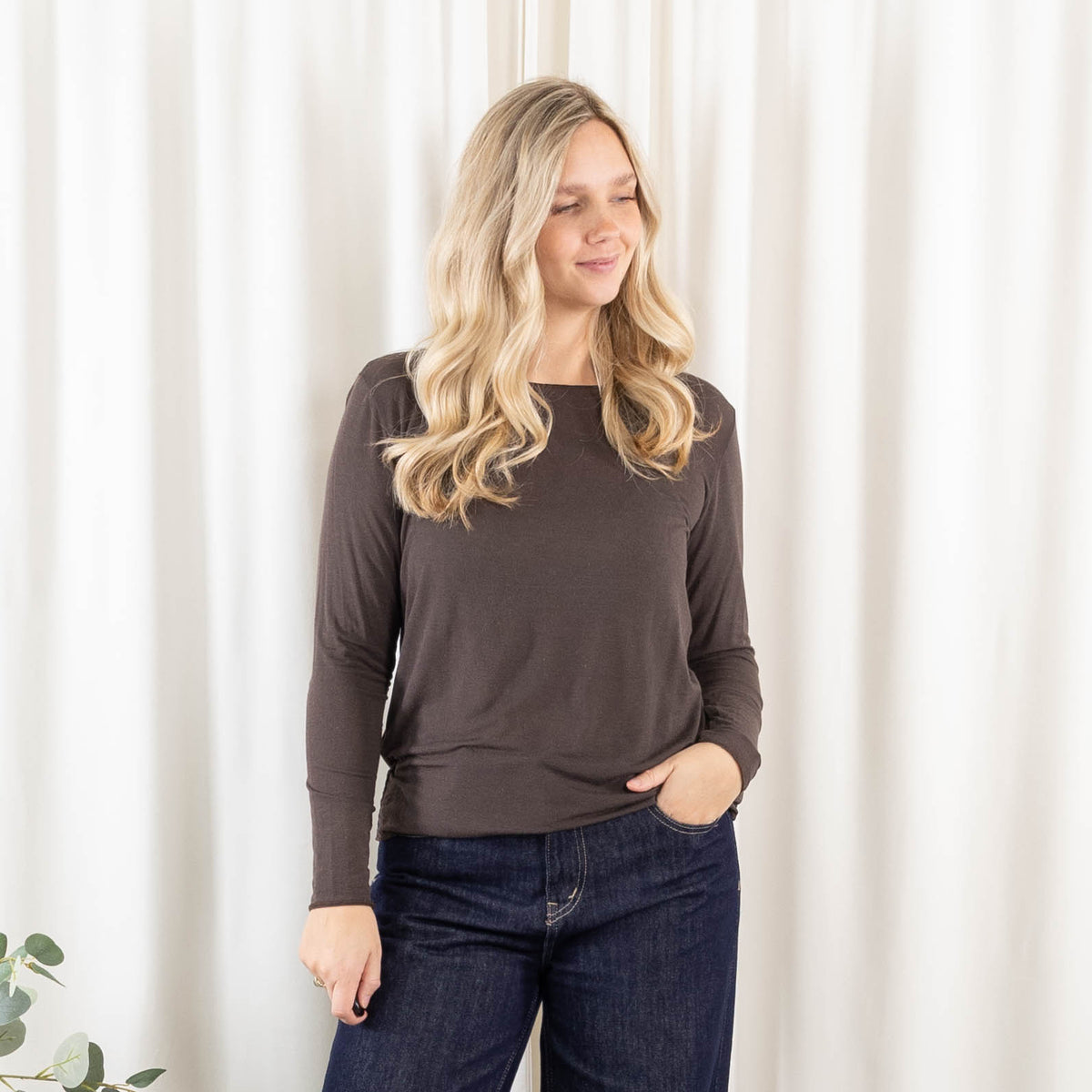 Cashy long sleeve, Choko