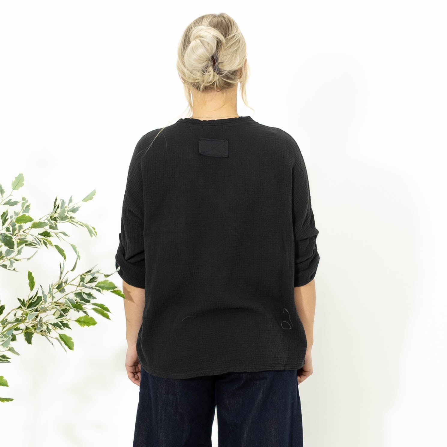 Nelly langærmet t-shirt, Sort