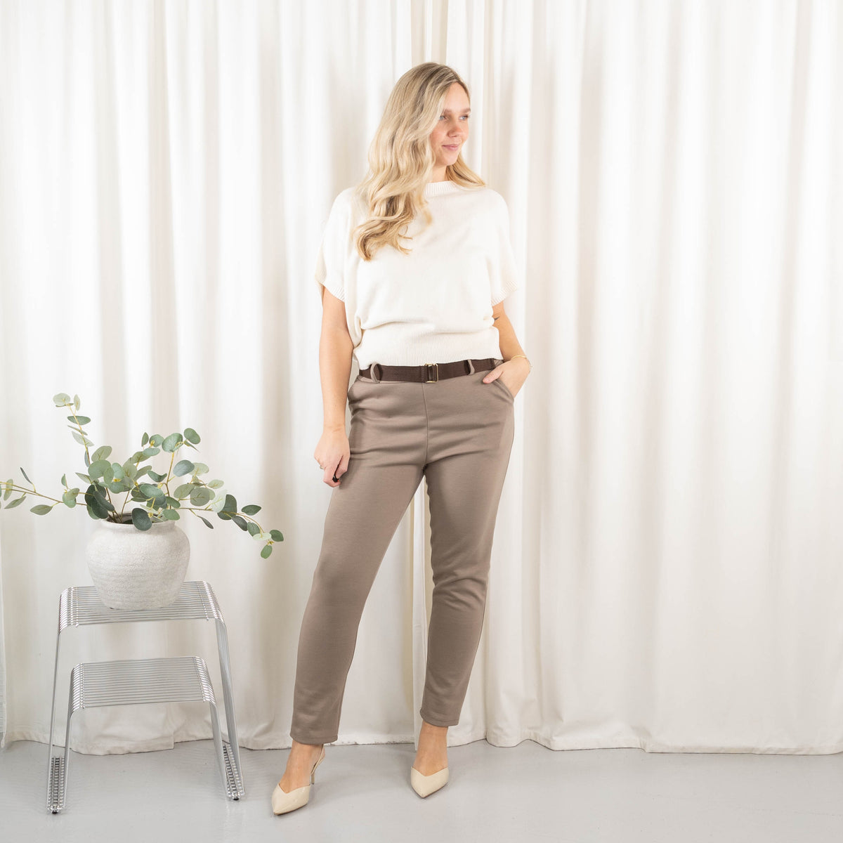 Iben Tall bukser, Taupe