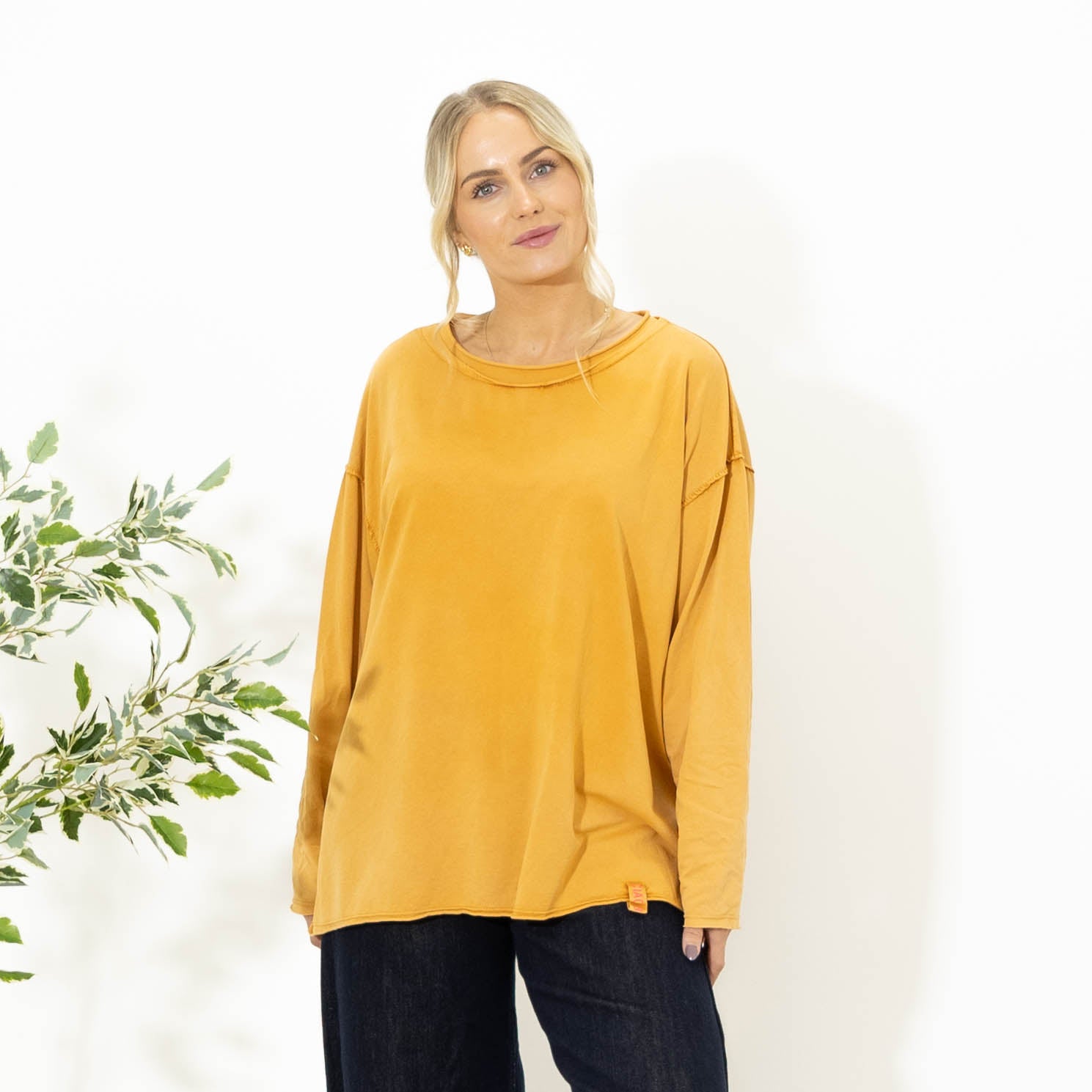Alberte langærmet t-shirt, Orange