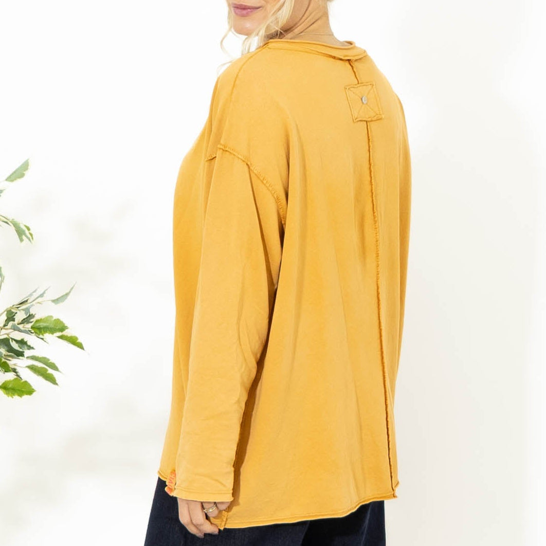 Alberte langærmet t-shirt, Orange