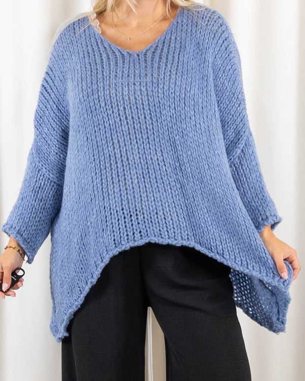 Savanna strik, Denim blå