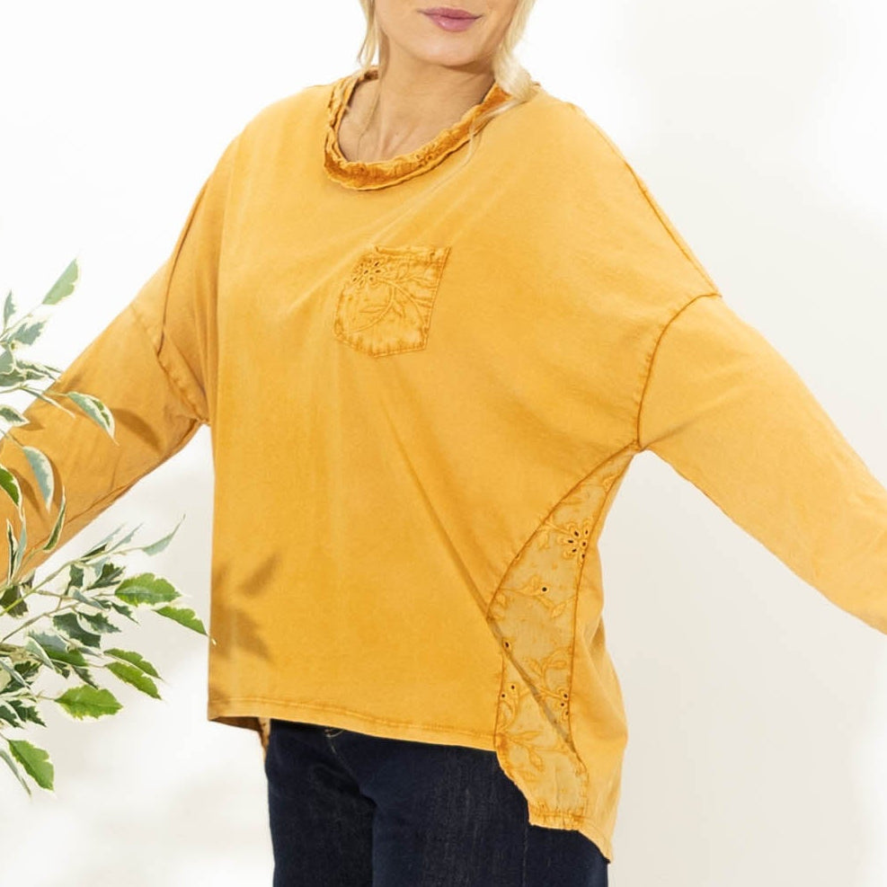 Kendra bomulds overdel, Orange