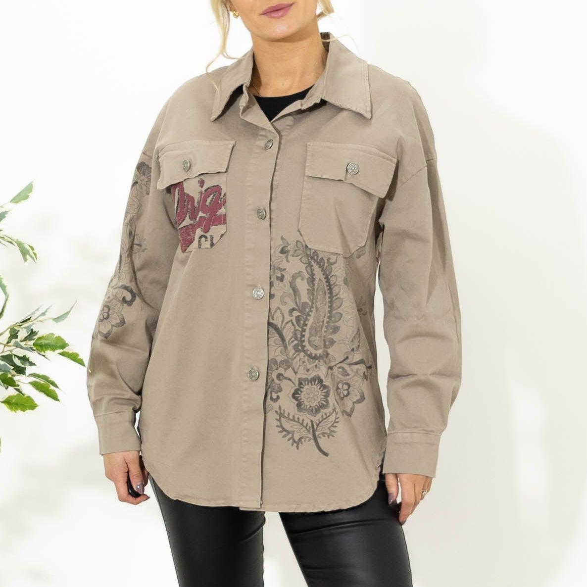 Ronnie twill jakke, Beige