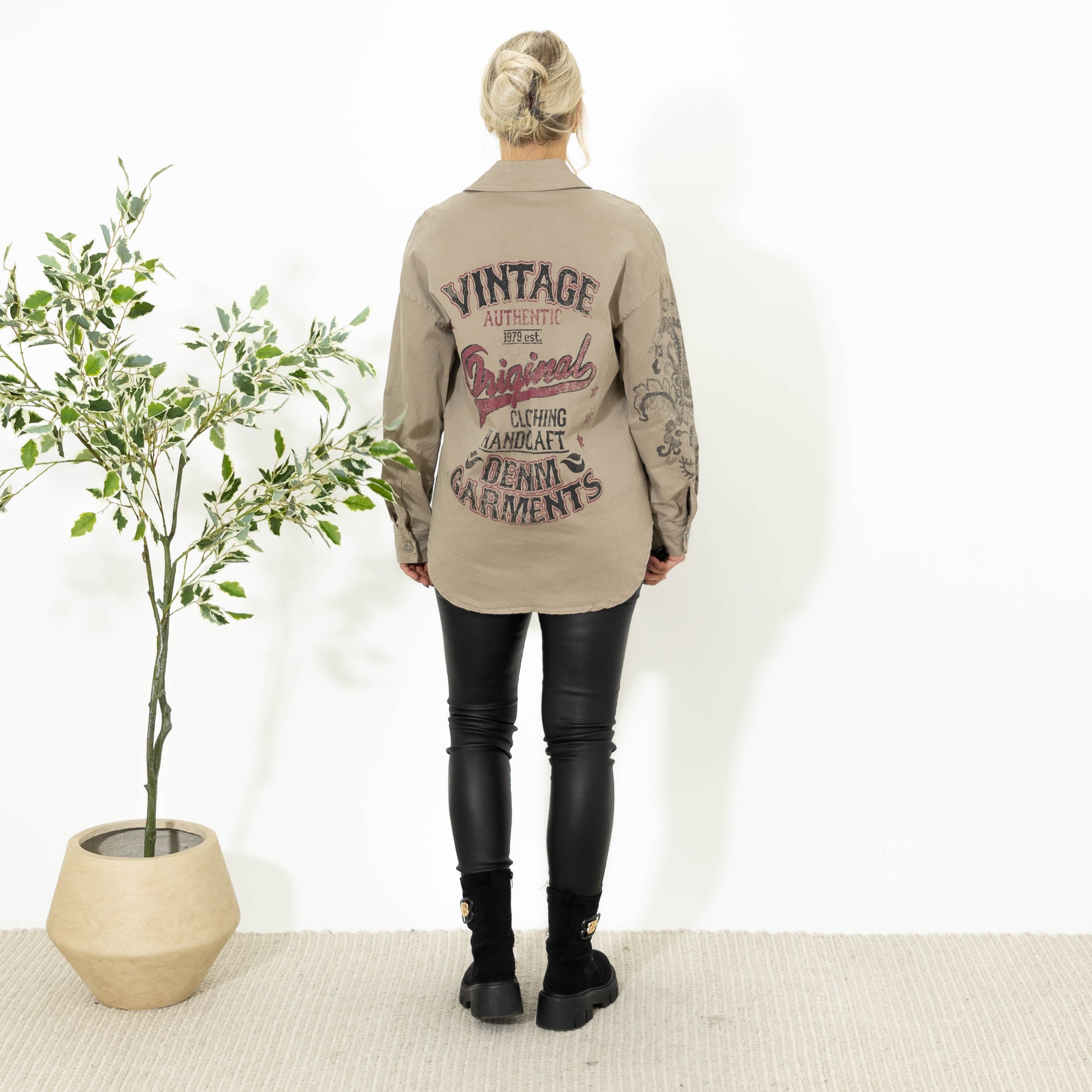 Ronnie twill jakke, Beige