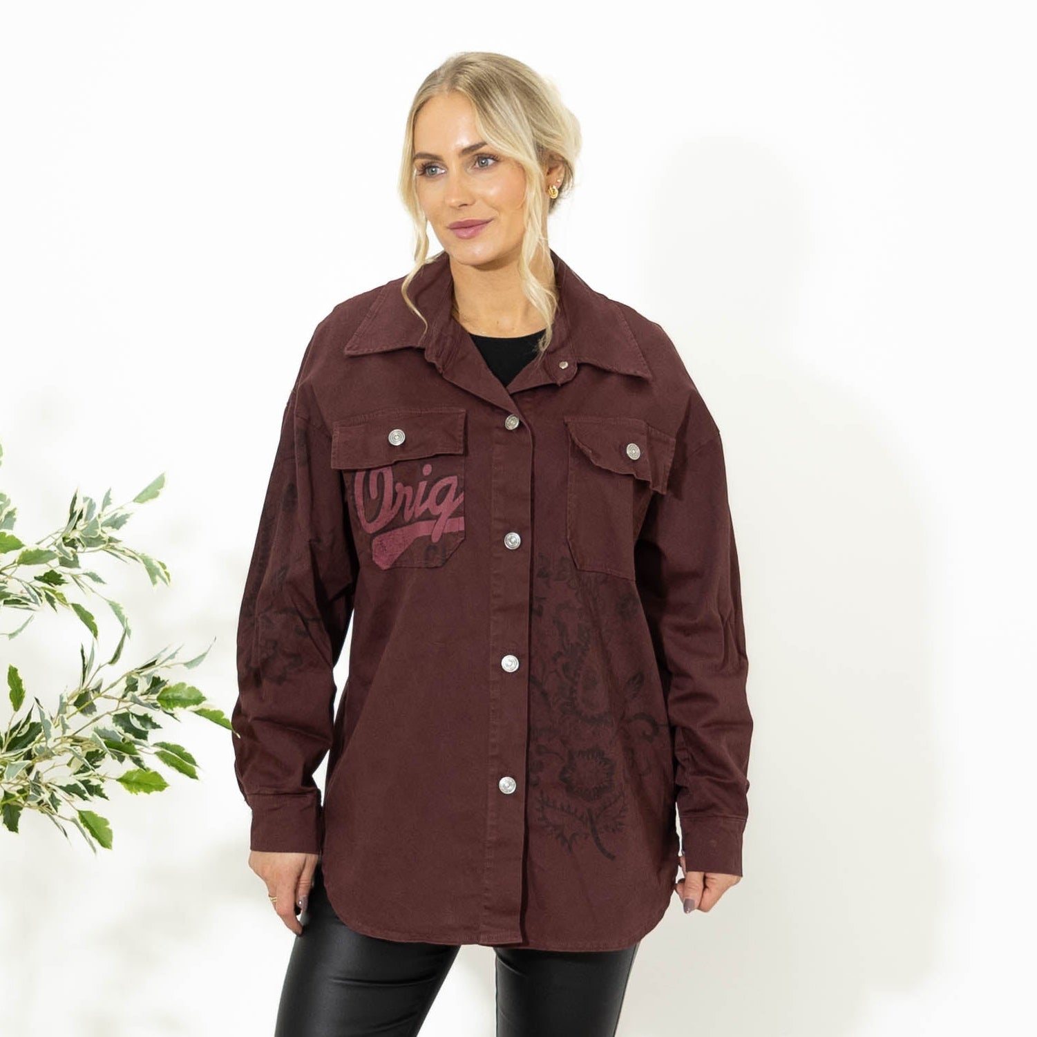 Ronnie twill jakke, Bordeaux