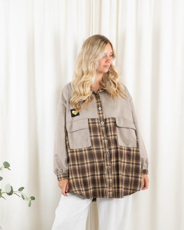 Kendra jakke, Taupe