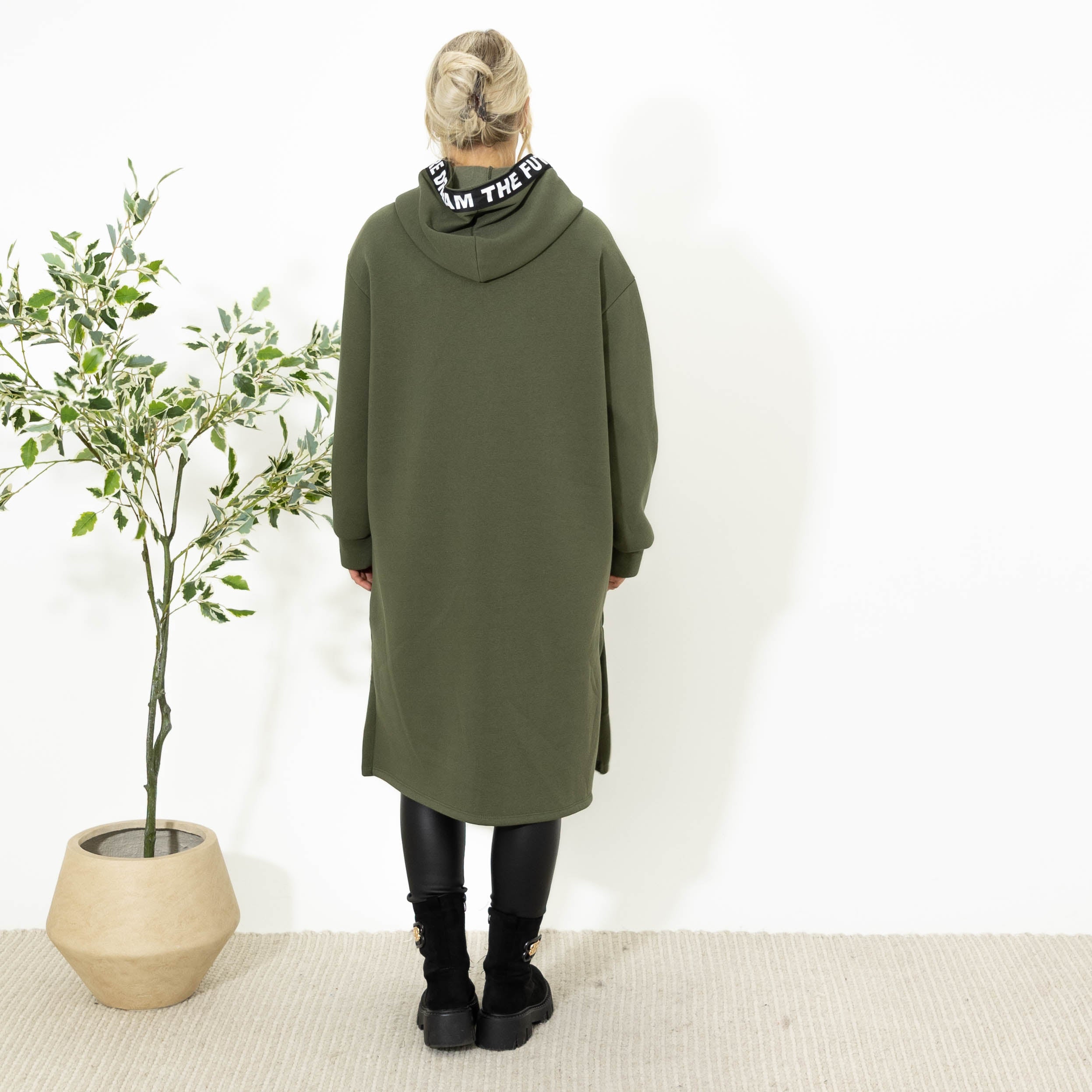 Puk lang sweatshirt, Khaki