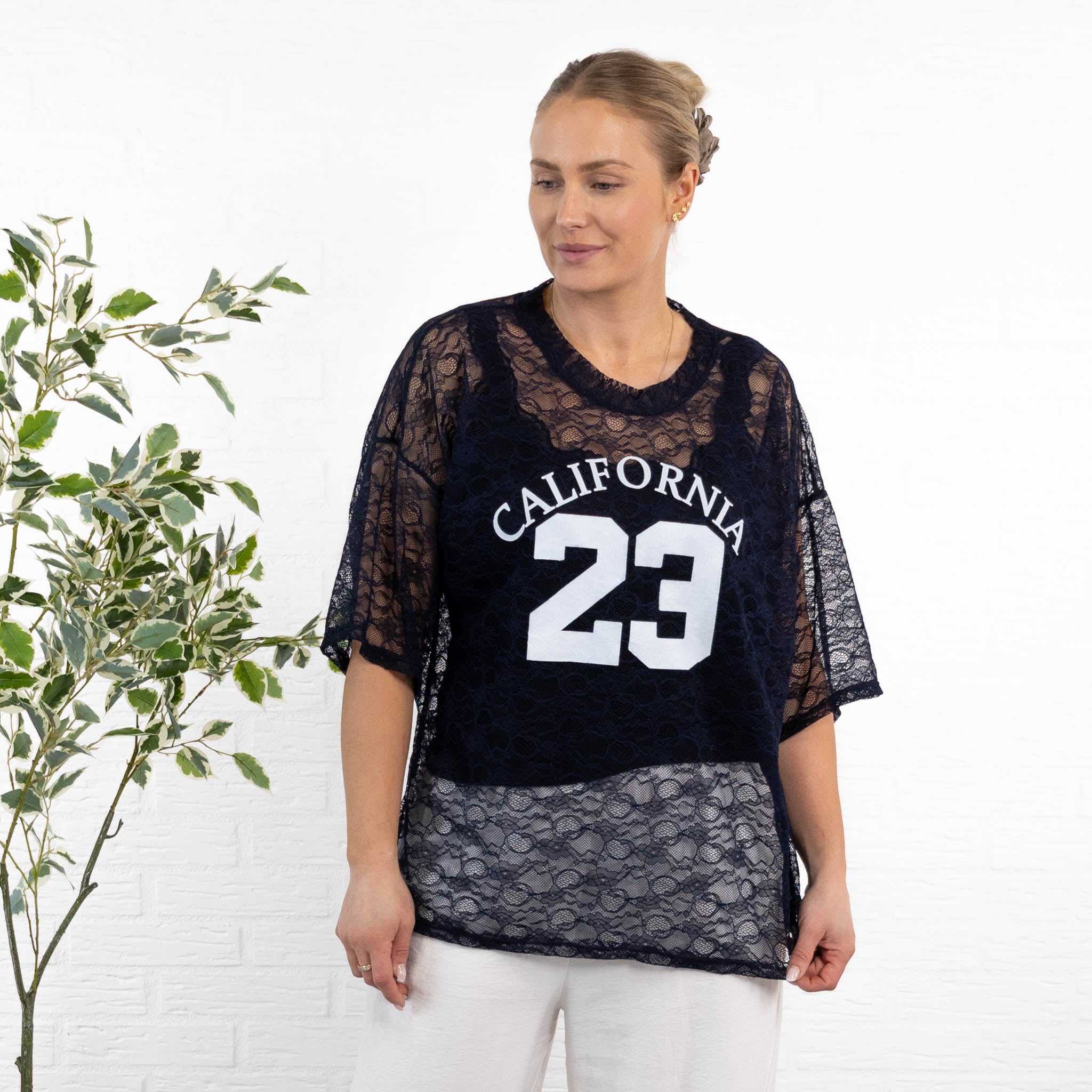 California mesh t-shirt, Navy