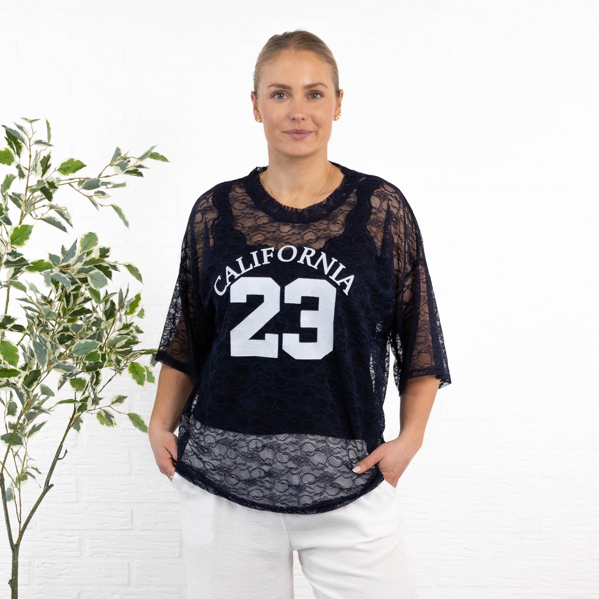 California mesh t-shirt, Navy