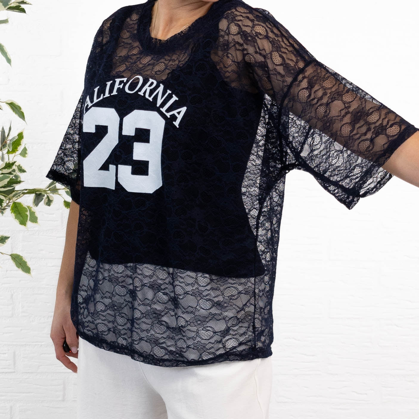 California mesh t-shirt, Navy
