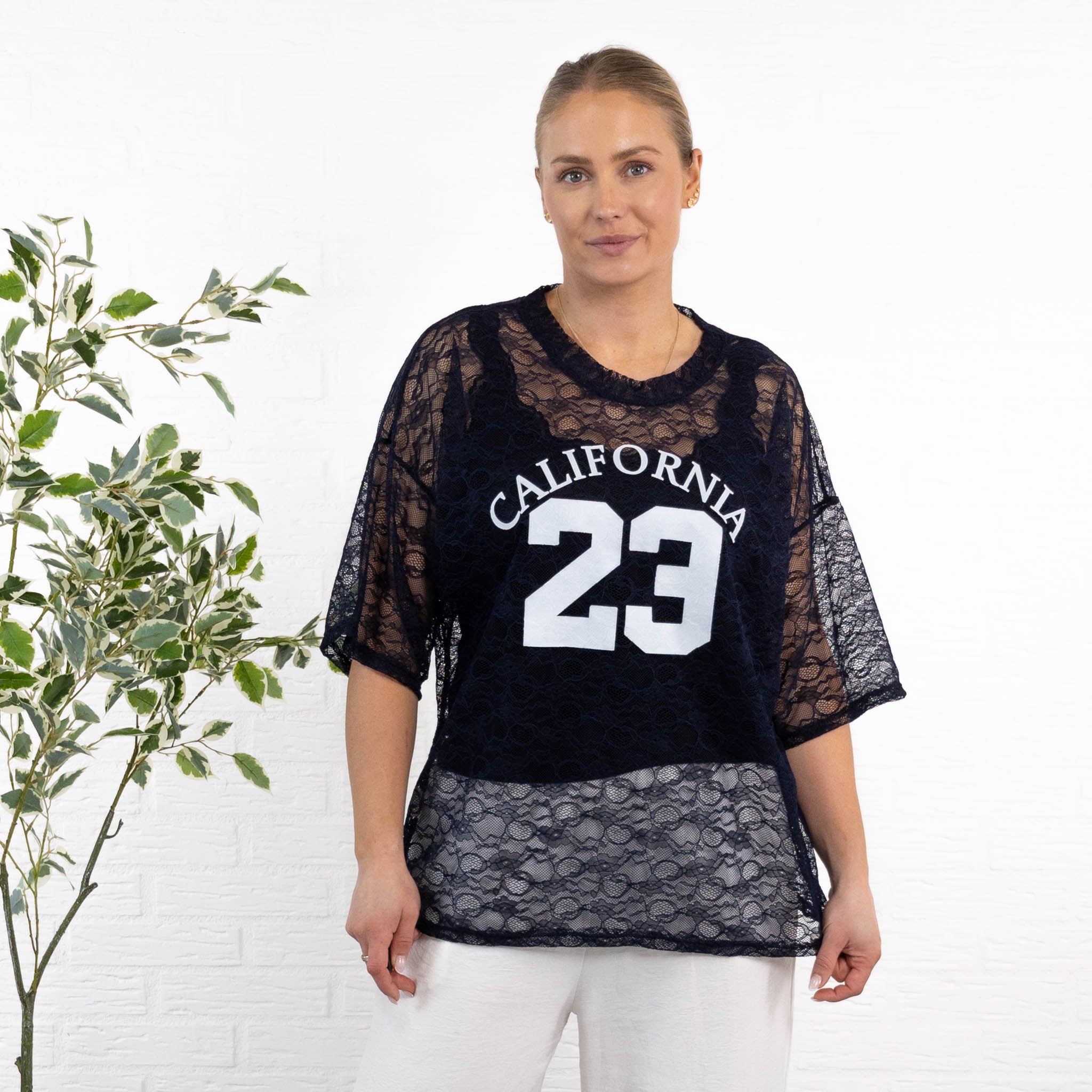 California mesh t-shirt, Navy