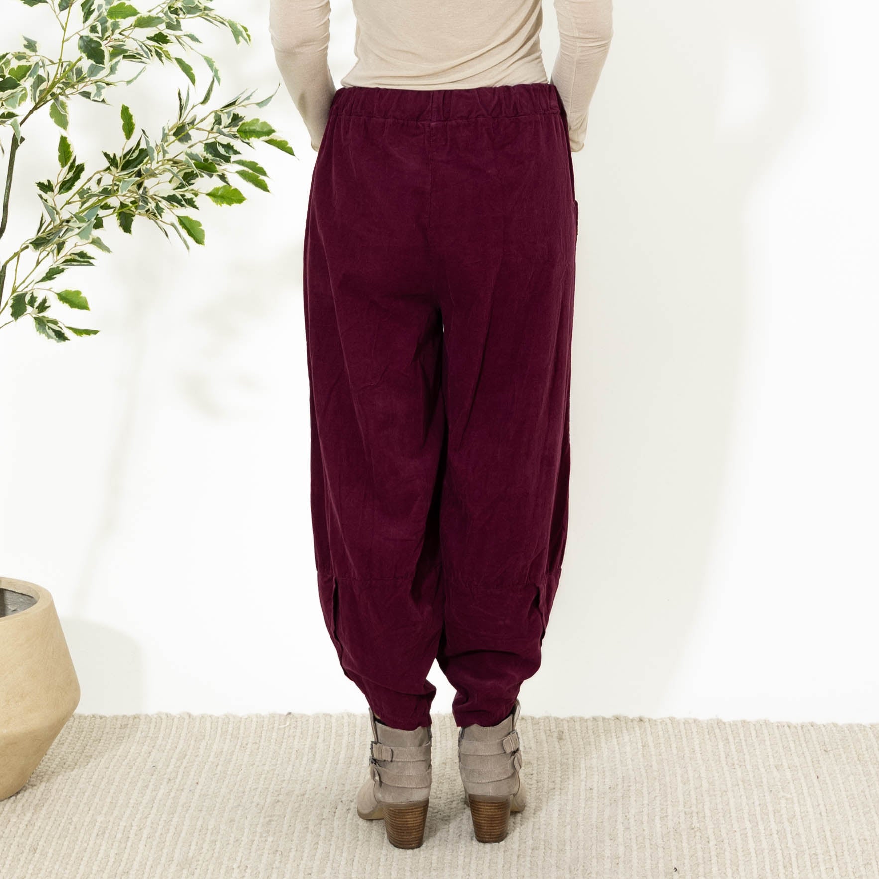Doreen baggy bukser, Bordeaux