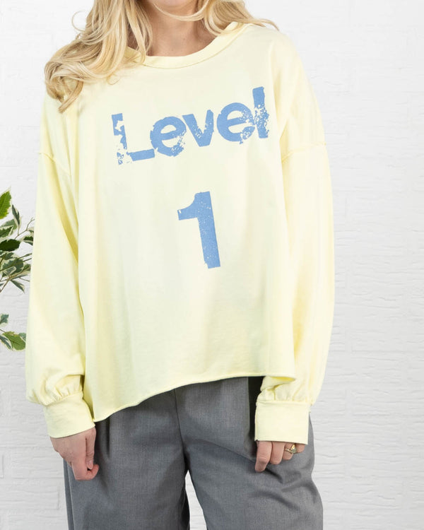 LEVEL 1 sweatshirt, Gul