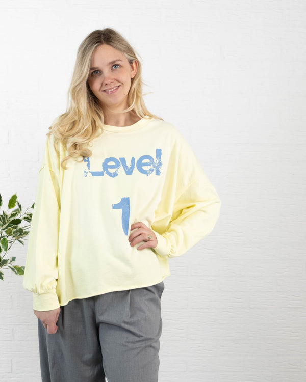 LEVEL 1 sweatshirt, Gul