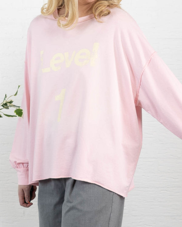 LEVEL 1 sweatshirt, Lyserød