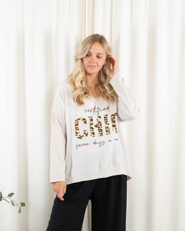 Chic t-shirt, Beige