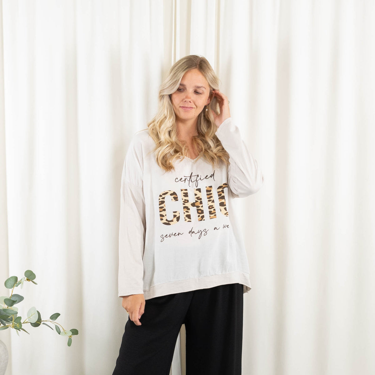 Chic t-shirt, Beige