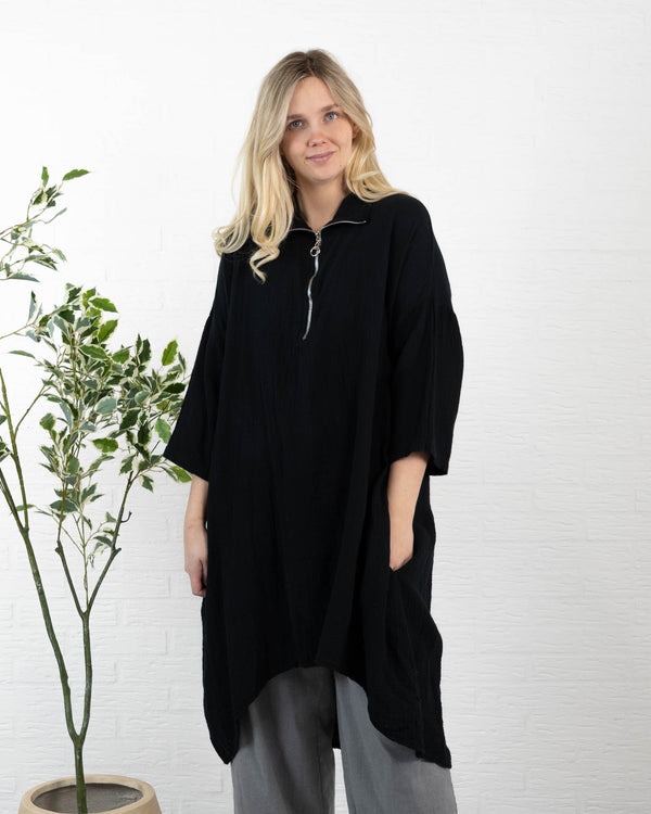 Lydia tunika/kjole, Sort