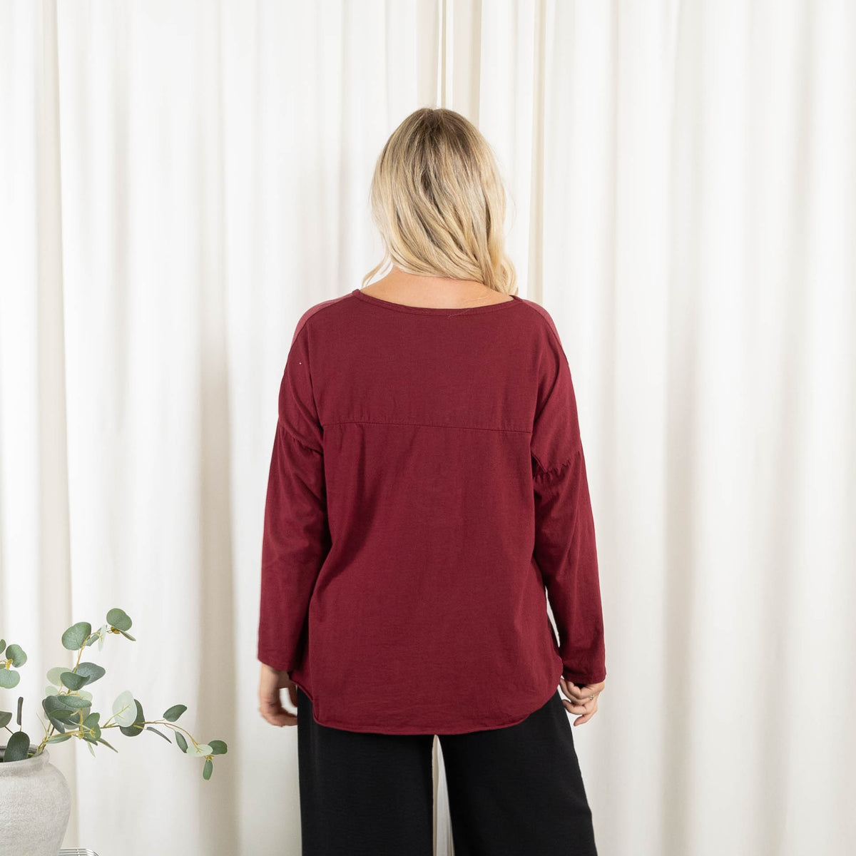 Chic t-shirt, Bordeaux