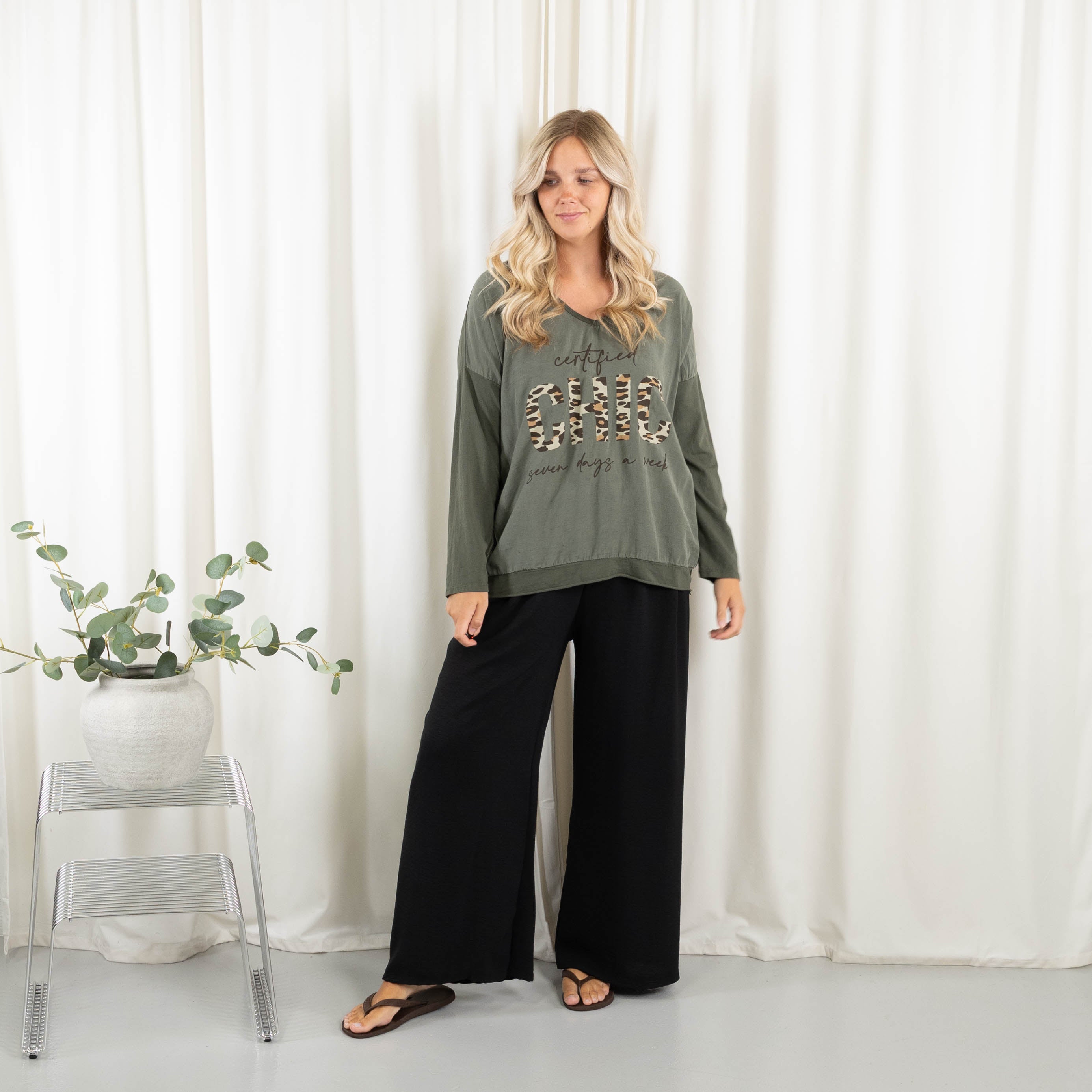 Chic t-shirt, Khaki
