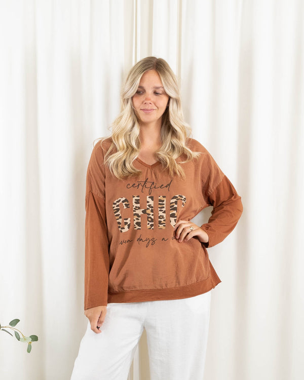 Chic t-shirt, Terracotta