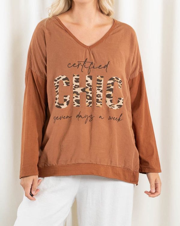 Chic t-shirt, Terracotta