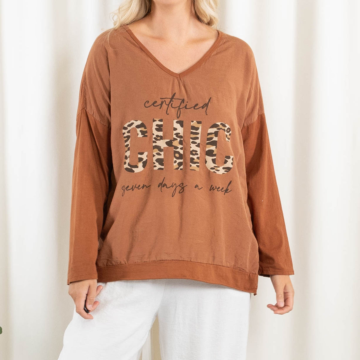 Chic t-shirt, Terracotta