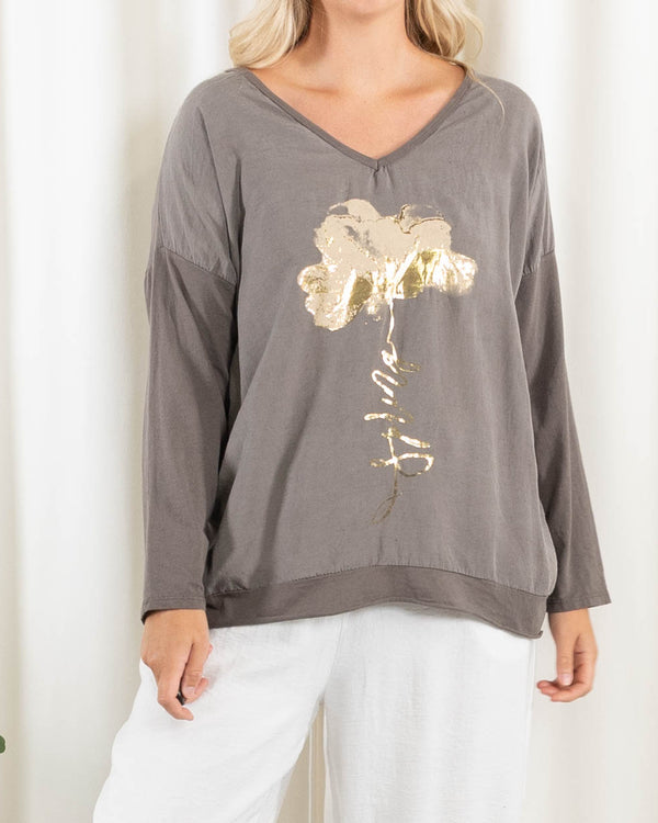 Gry t-shirt, Taupe