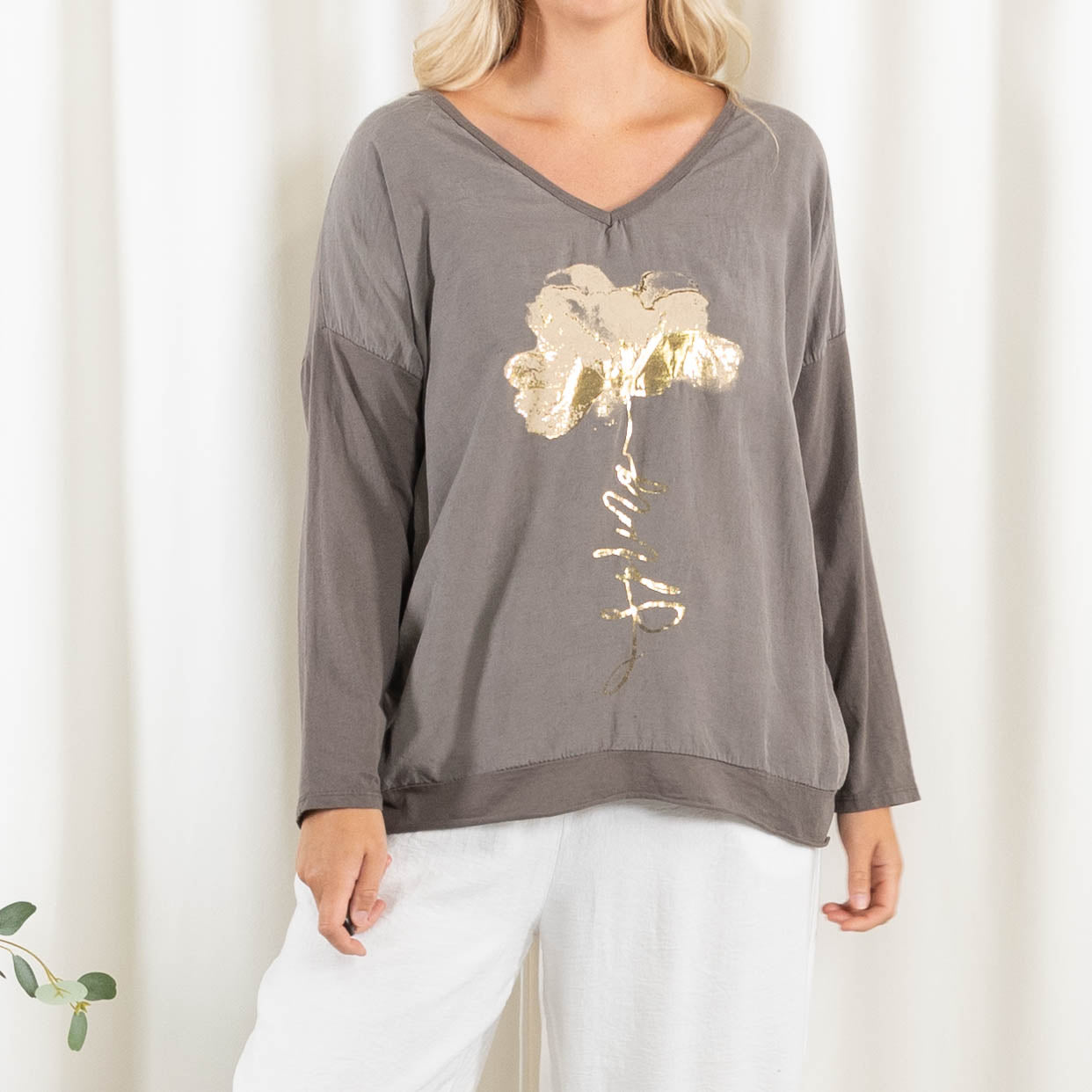 Gry t-shirt, Taupe