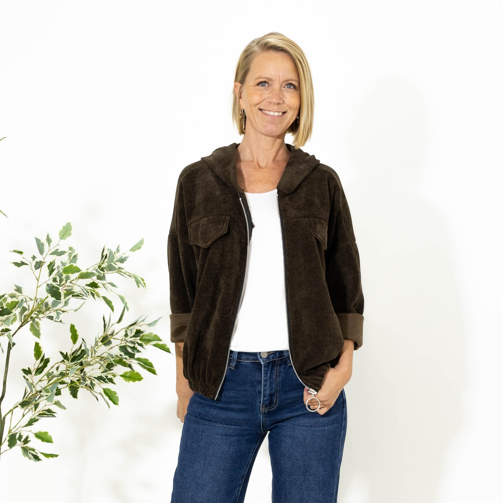 Ann chenille hoodie, Choko