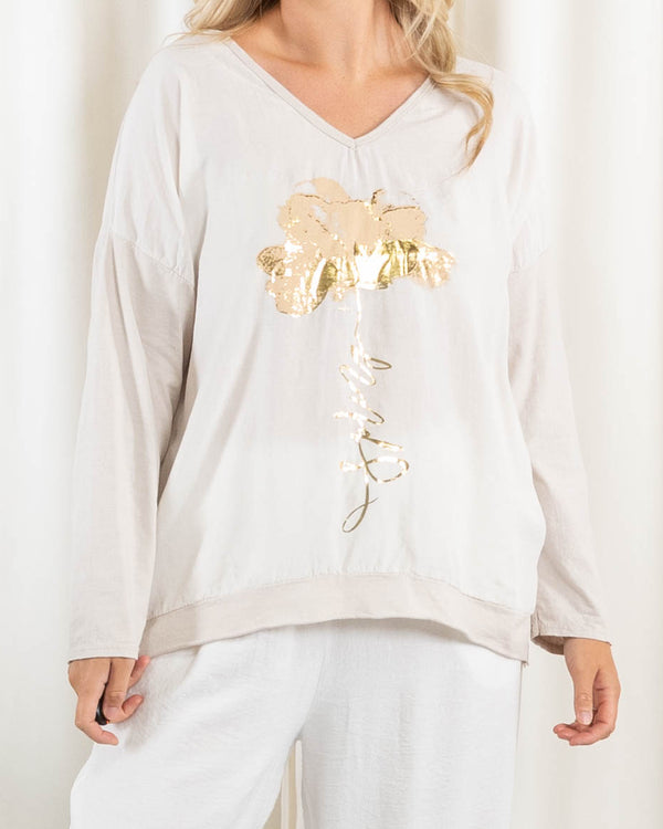 Gry t-shirt, Beige