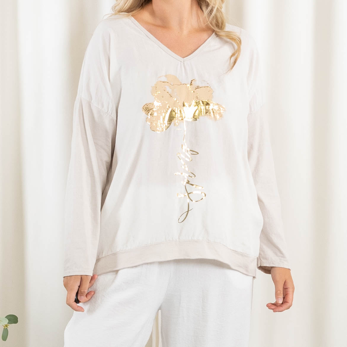 Gry t-shirt, Beige