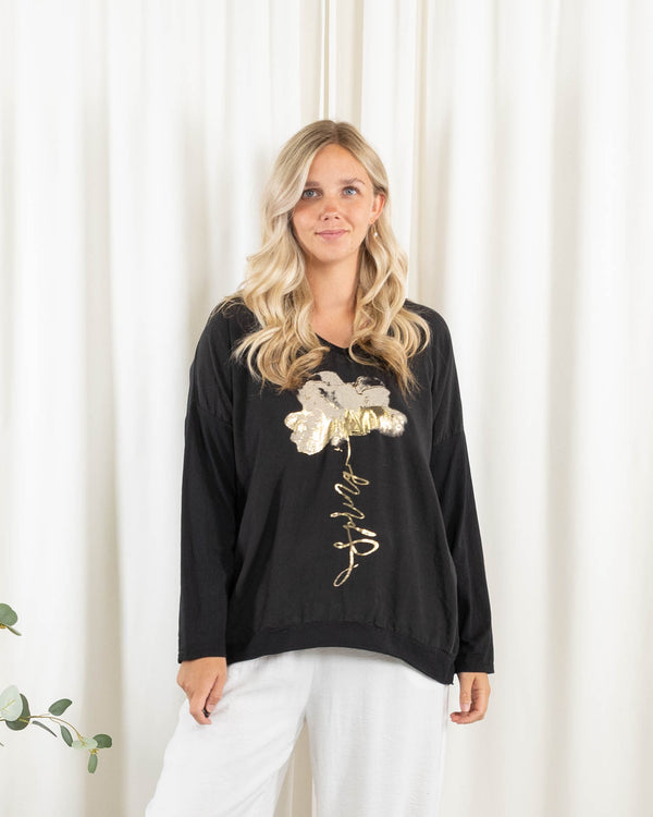 Gry t-shirt, Sort