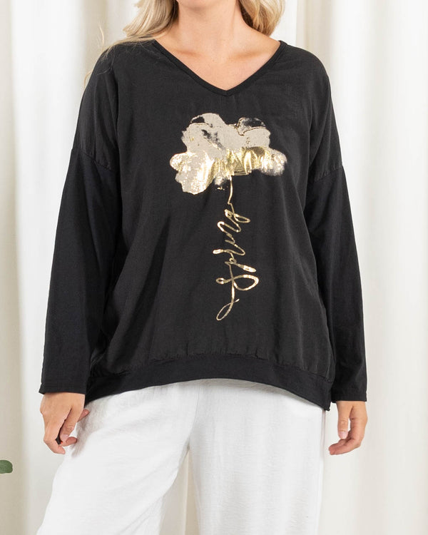Gry t-shirt, Sort