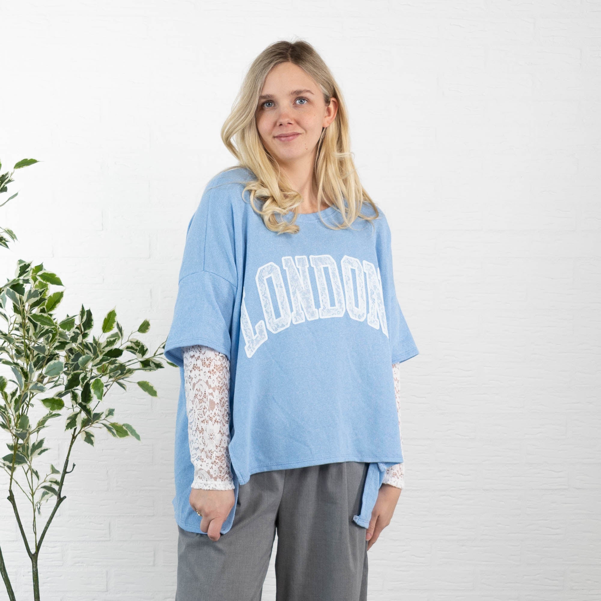 London sweatshirt, Lyseblå