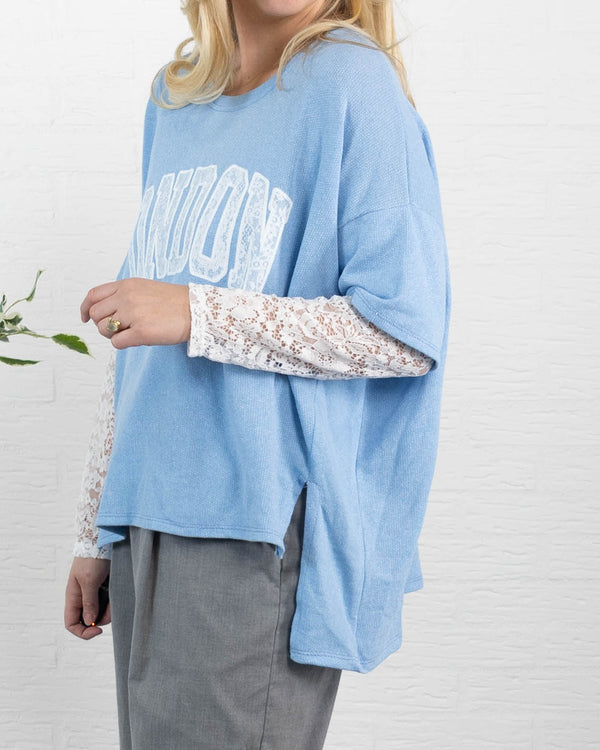 London sweatshirt, Lyseblå