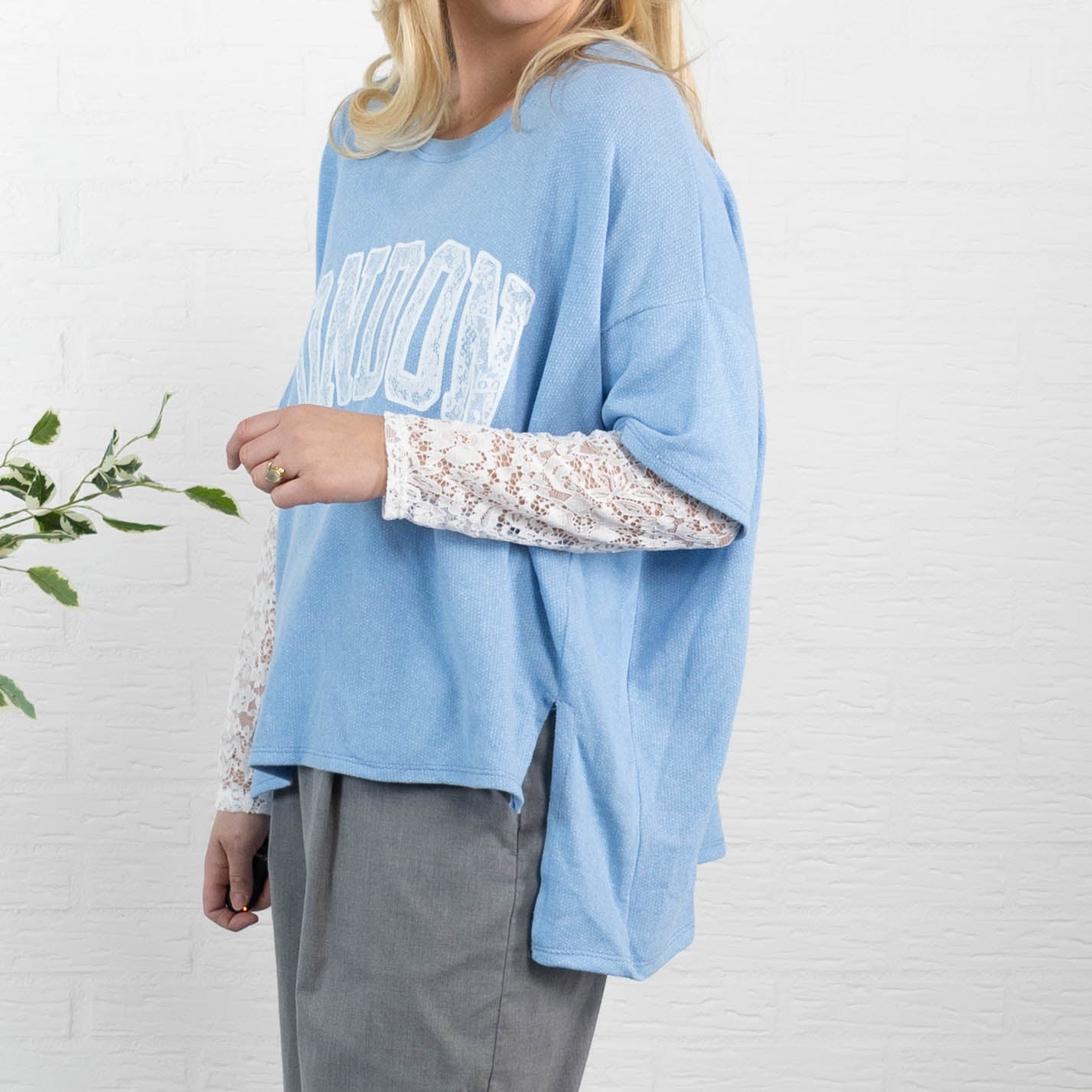 London sweatshirt, Lyseblå