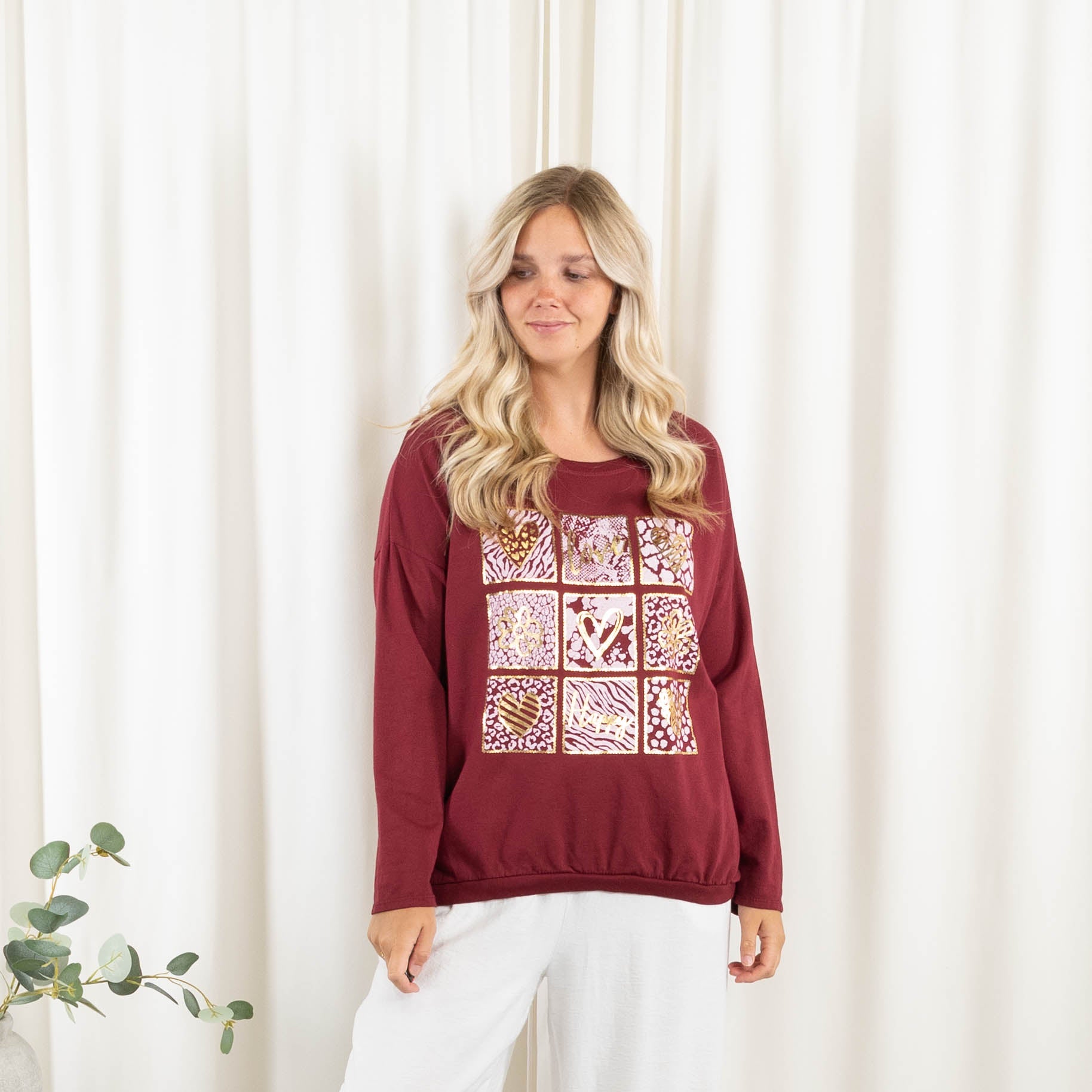 Randi t-shirt, Bordeaux