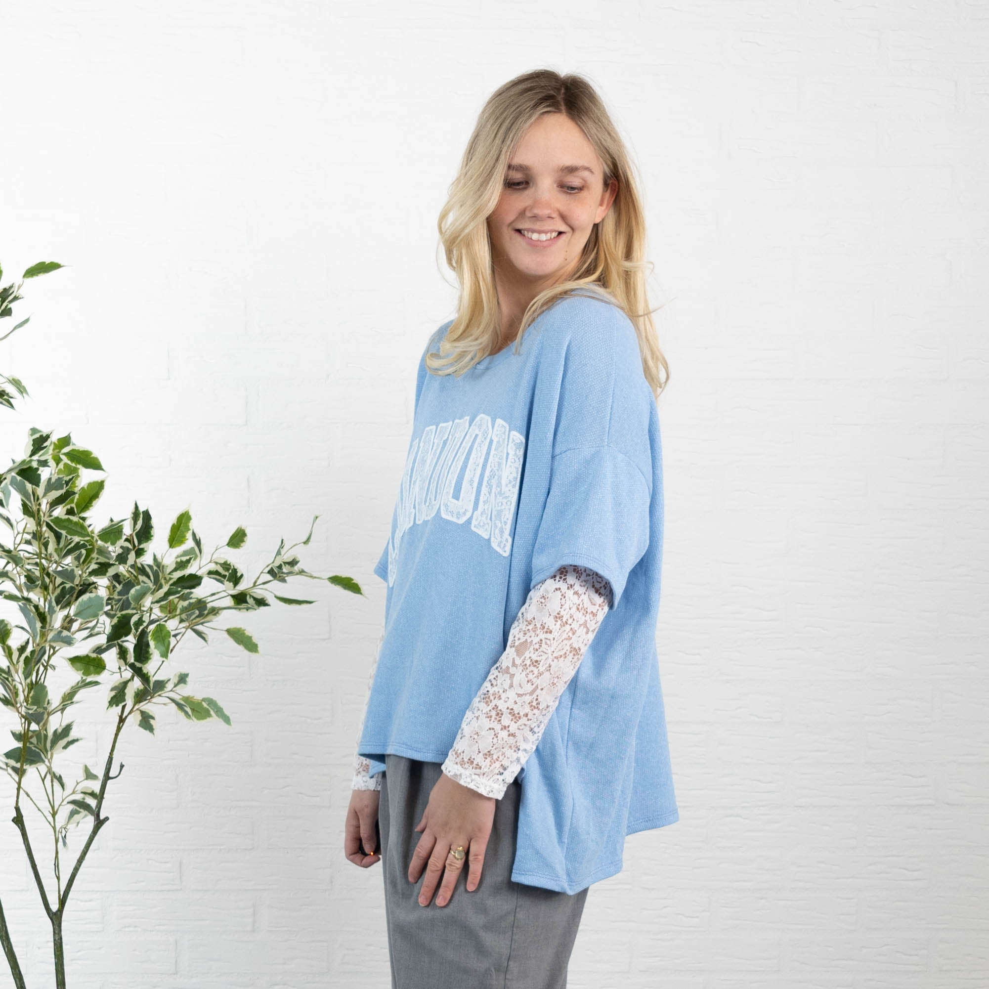 London sweatshirt, Lyseblå