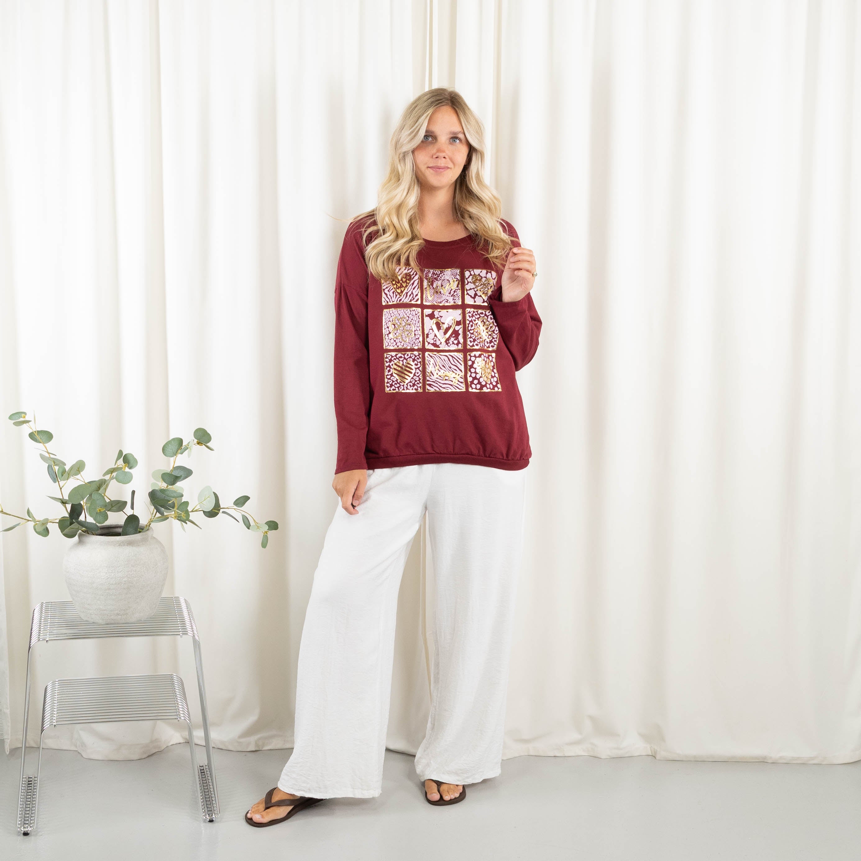 Randi t-shirt, Bordeaux