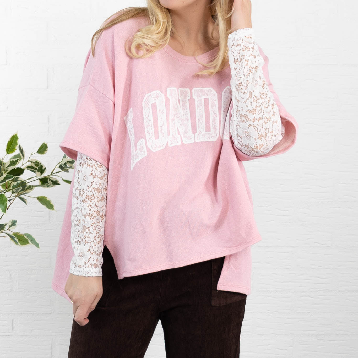 London sweatshirt, Lyserød